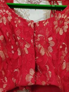 Red Floral Blouse❤️