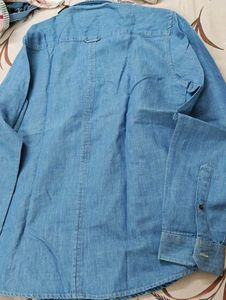 cotton linen blue smart shirt new