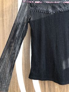 Shiny Fitted Top
