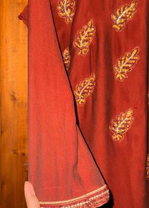 Rust Shade Stone Work Kurta