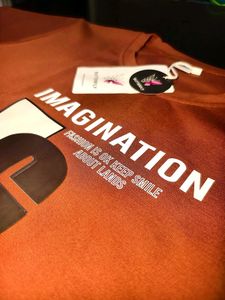 Orange Graphic Print Tee