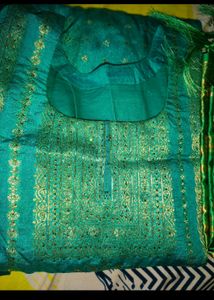 New Pure Silk Suit With Heavy Dupatta