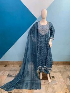 Cotton Kurta Set With Dupatta