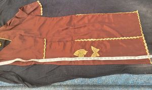 Brown &amp; Yellow Kurta Set