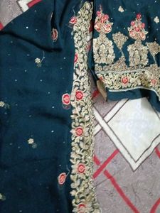 Elegant beads stone georgette with chudi dar Salwa