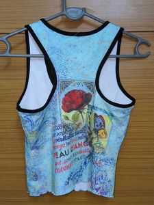 Printed Blue Tank Top