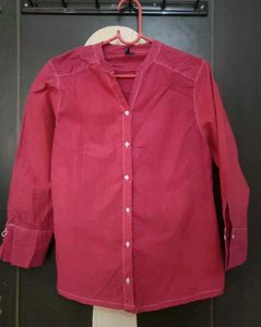 Stylish Hot Pink Cotton Shirt