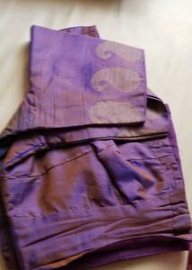 Purple and brown  pure silk Blouse