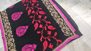 Beautiful  Black Saree😍