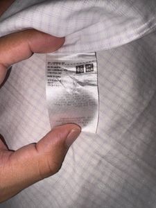Uniqlo White Checked Shirt
