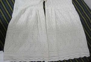 White Embroidery 🤍✨chikankari Sharara With Astar