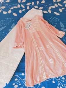 Embroided Kurta With Trouser