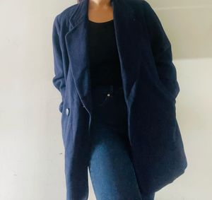 🌈Navy Blue Wool Coat 💕