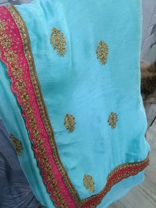 sky blue Elegant Saree sale