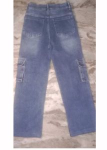 Blue Denim Jiens With 8 Pockets