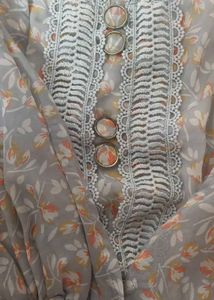 Floral Print Grey Dress