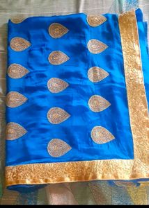 Blue Sari With Blouse