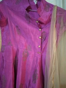 Elegant Pink Anarkali Kurta Set