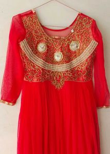 Elegant Red Ethnic Gown