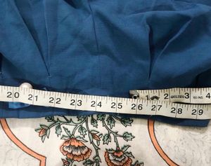 Blue Pleated Shorts