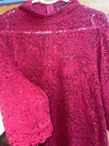 Vero Moda Red Lace Party top M/38