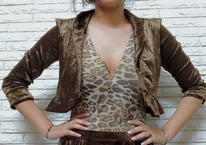 Velvet Cardigan Style Top