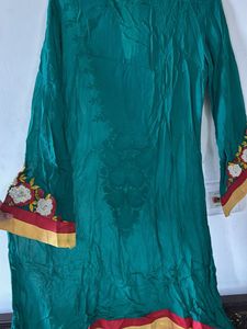 Kashmiri Green Embroidered Kurta