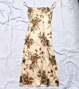 Floral Print Midi Slip Dress