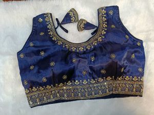 Elegant Navy Blue Blouse
