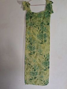 Green Floral Kurta With Pant
