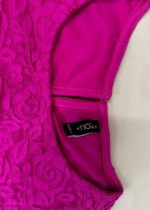 Hot Pink Cold Shoulder Dress