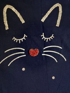 Cat Face Navy Dress