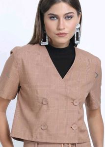 Pink Checkered Co ord Set