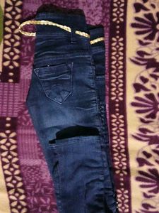 Dark Blue Denim Jeans