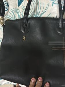 Black Tote Bag with Shoulder Strap