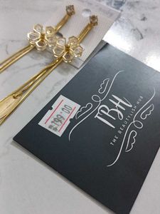 Elegant Gold Tone Dangle Earrings