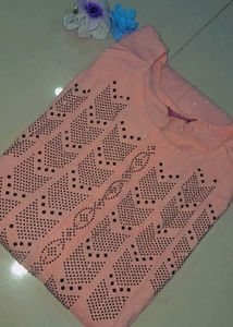 Elegant baby pink kurta