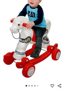 2 in 1 Baby Horse Rider and Rocker for Kids