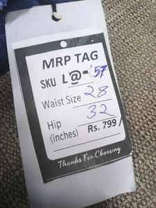 L@57 Size-28 Chic Wide Leg Denim Jeans