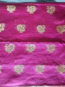 Pink &amp; Gold Peacock Saree🌷