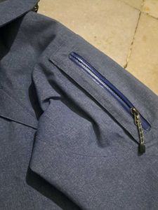 Blue Hooded Outdoor Jacket