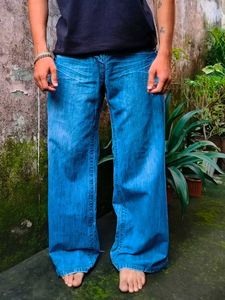 blue baggy denim