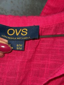 Pink Linen Tunic Top