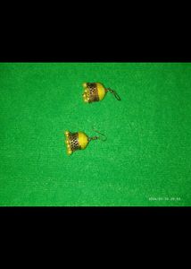 Yellow Colour Beautiful Earings