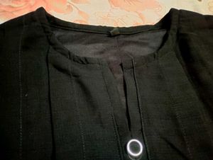 Black Kurti with Bell Sleeves