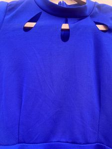 Royal Blue Fit &amp; Flare Party Dress