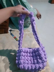 Crochet Popcorn Beg