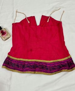 Magenta Color Corset Top