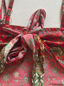 Bohemian Crop Top Red - Free Size