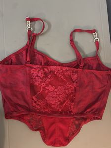 Red Lace Corset Top